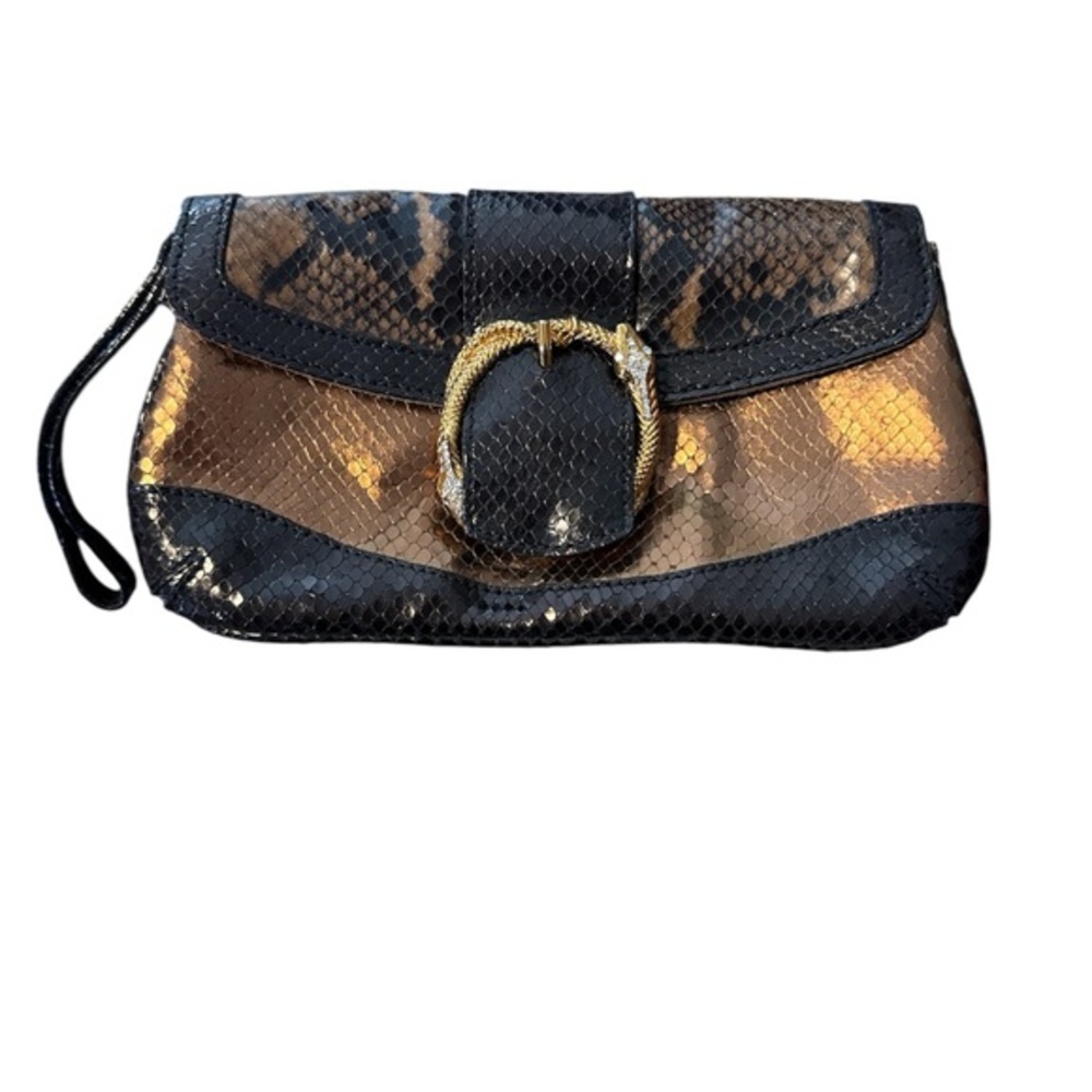 Elegant Black and Gold Clutch